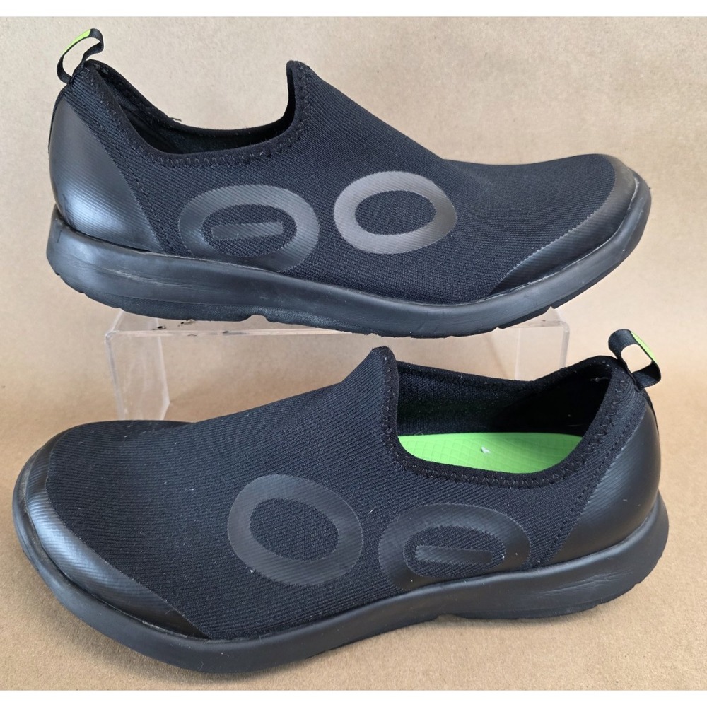 OOFOS OOmg EeZee (Sz 10.5) 5082BLKBLK Sneakers Mens Black Slip On Walking Shoes
